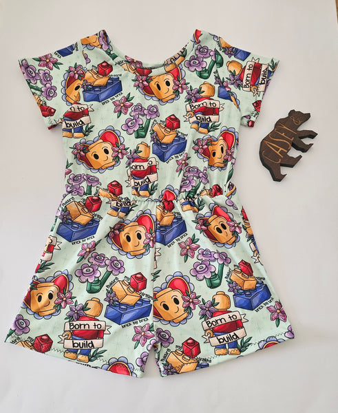 Born to build jumpsuit romper