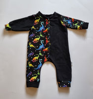 half and half popper front Romper