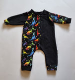 half and half popper front Romper
