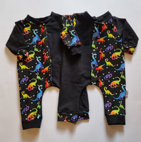 half and half popper front Romper