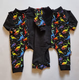 half and half popper front Romper