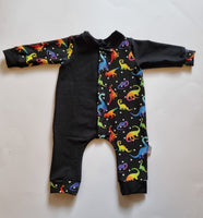 half and half popper front Romper